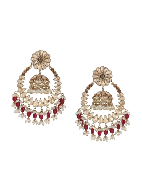 

Bijoux by Priya Chandna Gold-Toned Contemporary Drop Earrings