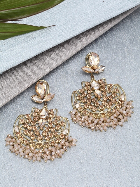 

Bijoux by Priya Chandna Gold-Toned Contemporary Drop Earrings