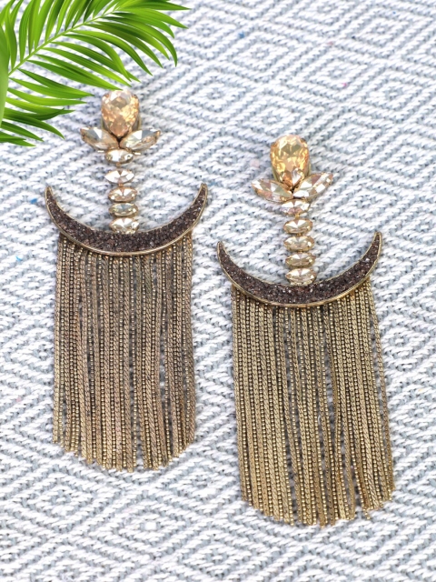 

Bijoux by Priya Chandna Gold-Toned Contemporary Drop Earrings