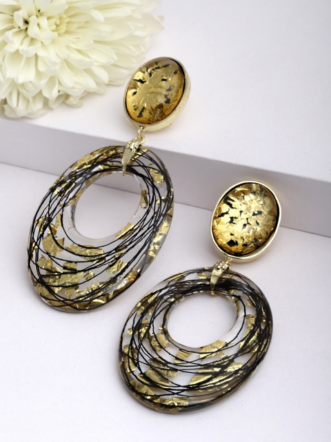 

Bijoux by Priya Chandna Gold-Toned Contemporary Drop Earrings