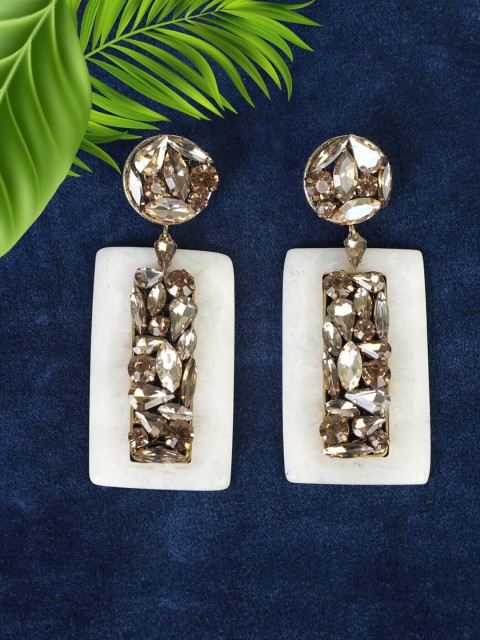 

Bijoux by Priya Chandna White Contemporary Drop Earrings
