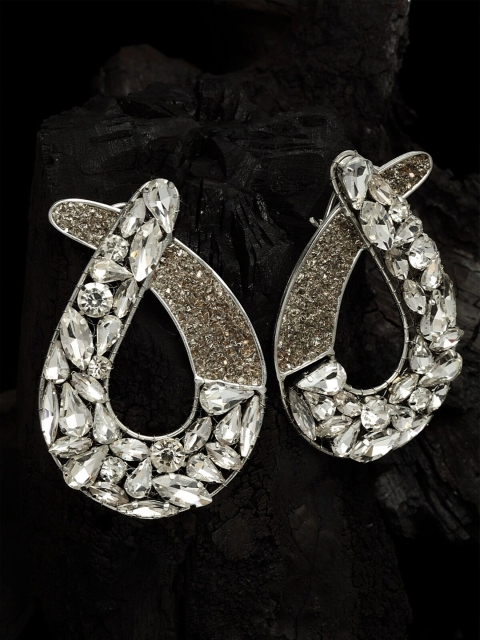 

Bijoux by Priya Chandna Silver-Toned Contemporary Studs Earrings