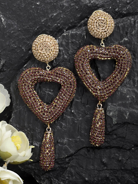 

Bijoux by Priya Chandna Gold-Toned Contemporary Drop Earrings