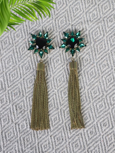 

Bijoux by Priya Chandna Green Contemporary Drop Earrings