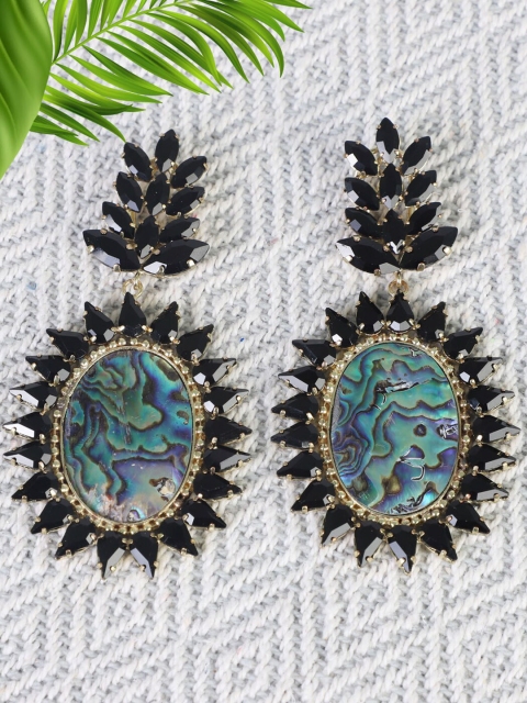 

Bijoux by Priya Chandna Black Contemporary Jhumkas Earrings