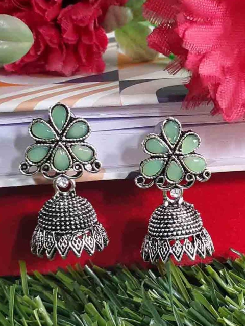

RICH AND FAMOUS Multicoloured Contemporary Jhumkas Earrings, Multi