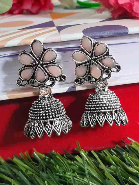 

RICH AND FAMOUS Multicoloured Contemporary Jhumkas Earrings, Multi