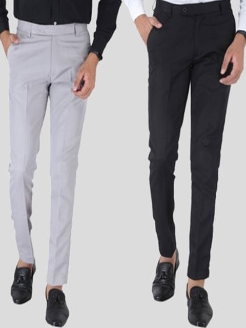 

Srey trends Men Blue Smart Slim Fit High-Rise Trousers