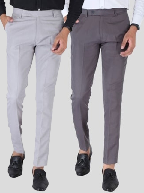 

Srey trends Men Blue Smart Slim Fit High-Rise Trousers
