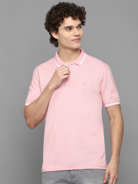 

Allen Solly Men Pink Solid Polo Collar T-shirt
