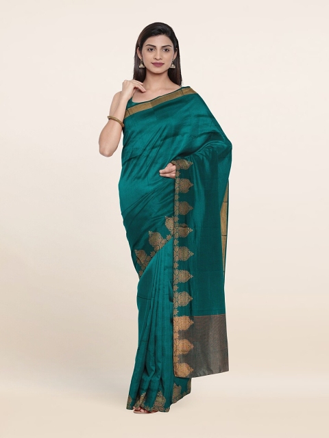 

Pothys Green & Gold-Toned Art Silk Saree