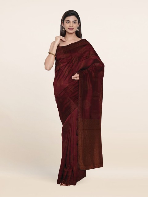 

Pothys Brown & Copper-Toned Woven Design Art Silk Saree
