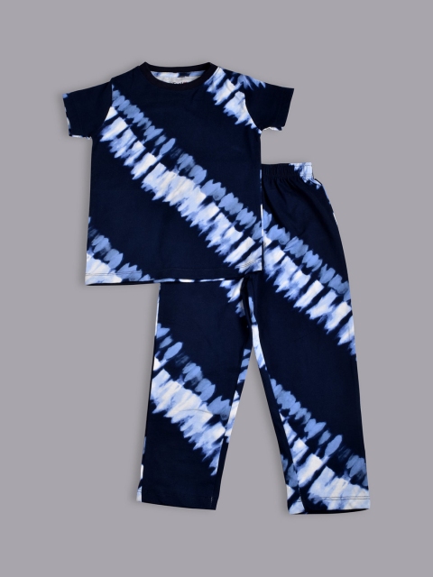 

Taatoom Boys Blue Printed Night suit