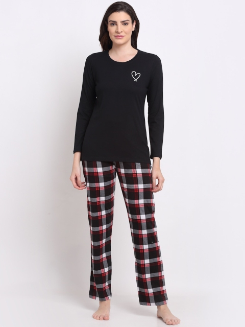 

Kanvin Women Black & White Night suit