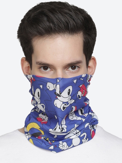 

Free Authority Men Blue & Black Printed Scarf