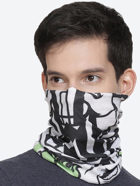 

Free Authority Men Black & White Printed Scarf