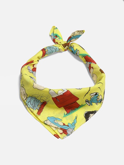 

Free Authority Men Yellow & Red Peanuts Printed Bandana
