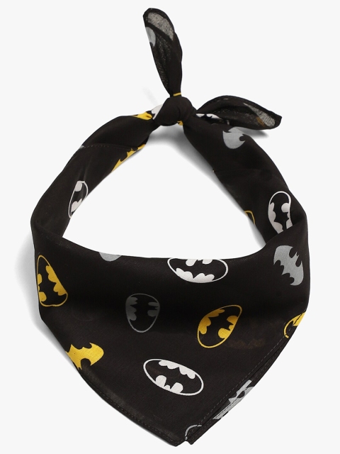 

Free Authority Men Black & Yellow Batman Printed Bandana