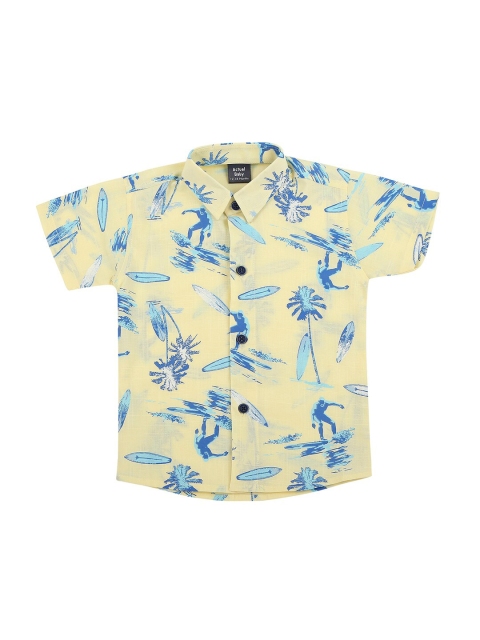 

Actuel Infant Boys Yellow Printed Pure Cotton Casual Shirt