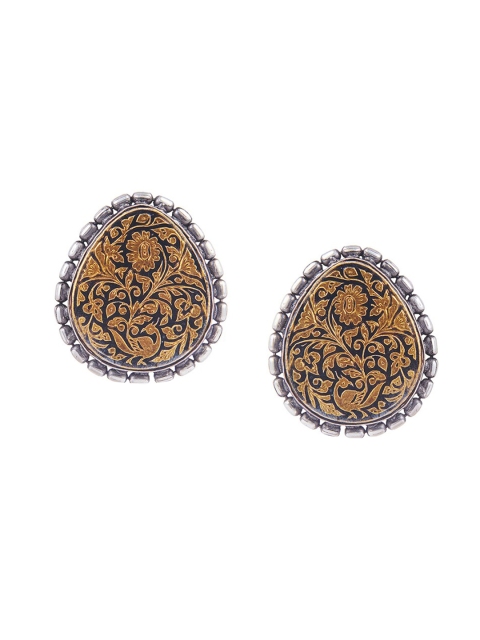 

CURIO COTTAGE Gold-Toned Contemporary Drop Earrings