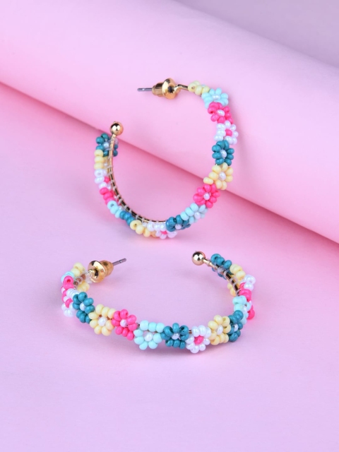 

Accessorize Multicoloured Circular Half Hoop Earrings, Multi