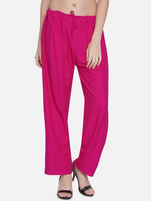 

Akshatani Women Magenta Knitted Ethnic Palazzos