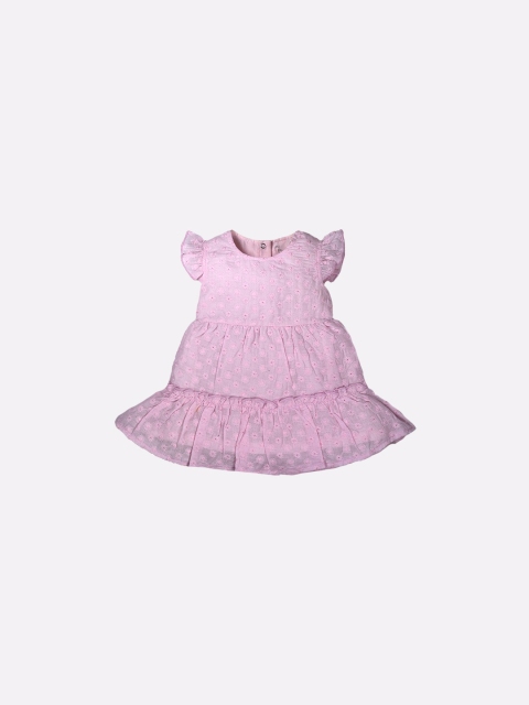 

BABY GO Pink Floral Embroidered Dress