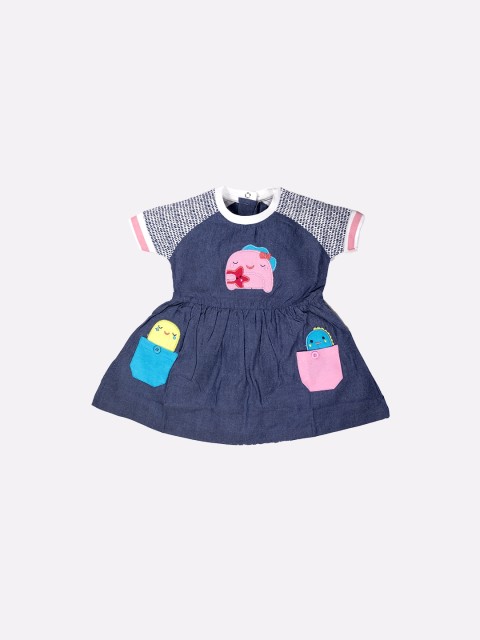 

BABY GO Pink Fit and Flare Dress
