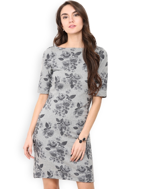 

Trend Arrest Women Grey Printed Sheath Dress