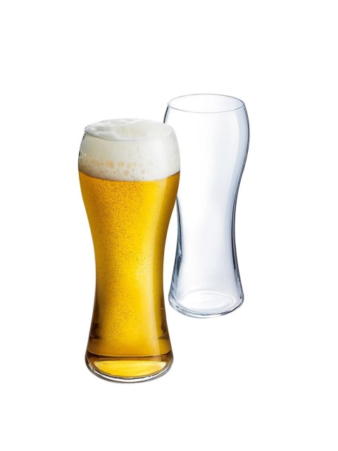 

INCRIZMA Set Of 2 Transparent Solid Pilsner Beer Glasses
