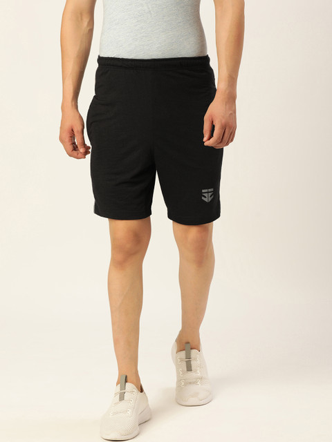 

Sports52 wear Men Black Solid Sports Shorts