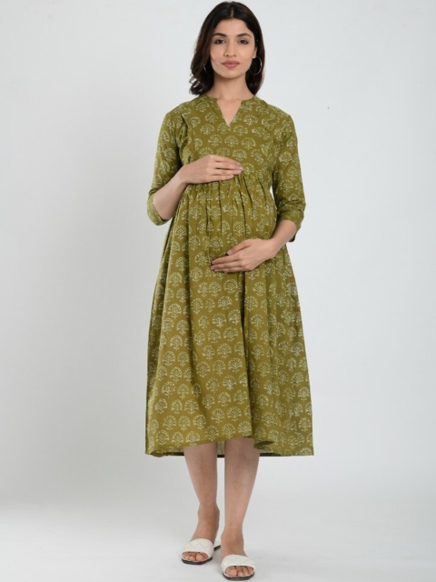

CRAFIQA Green Printed Nightdress