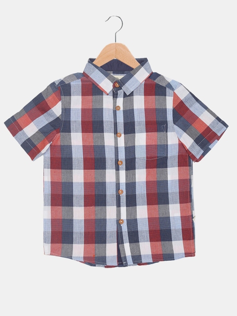 

Biglilpeople Boys Multicoloured Classic Gingham Checks Checked Casual Shirt, Multi