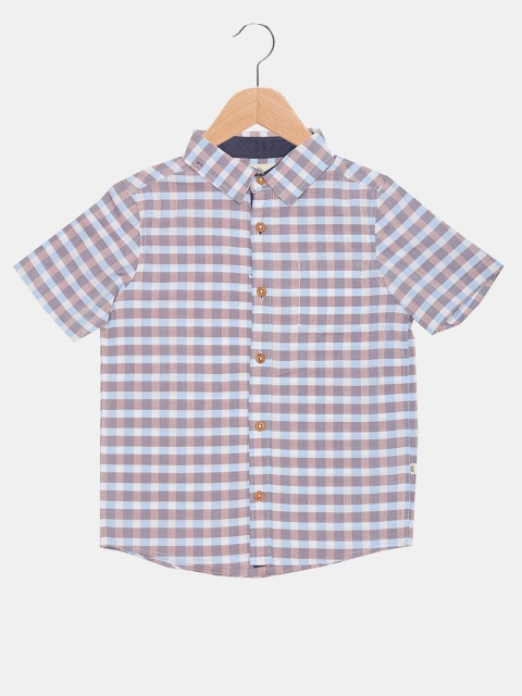 

Biglilpeople Boys Multicoloured Classic Gingham Checks Checked Casual Shirt, Multi