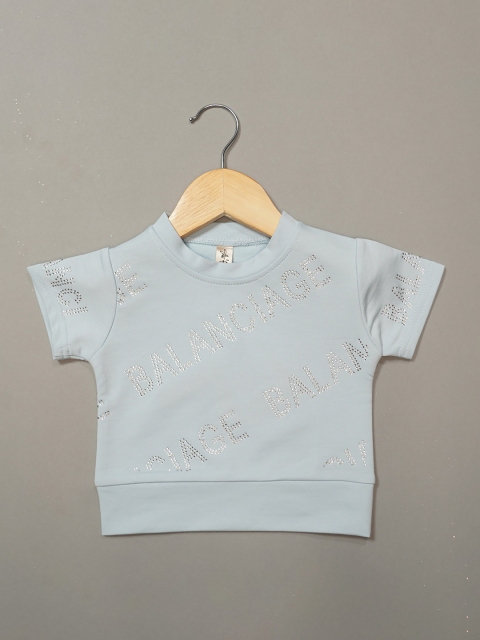 

Mumkins Girls Blue Embellished Top