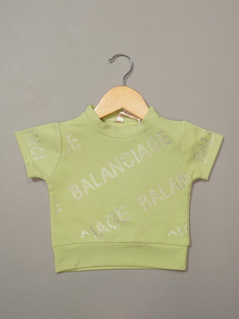 

Mumkins Lime Green Embellished Top