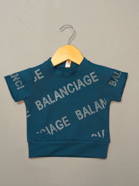 

Mumkins Teal Green Typography Printed Top