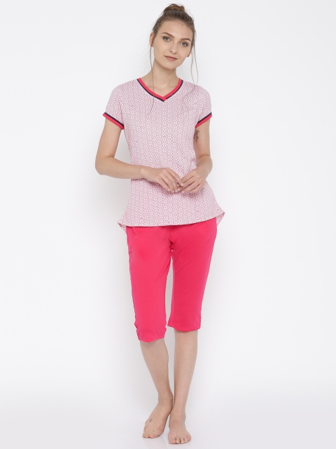 

Sweet Dreams Pink & White Printed Nightsuit 2192A7