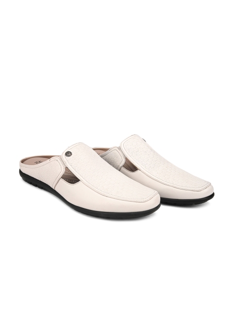 

Alberto Torresi Men White Lightweight Textured Mules