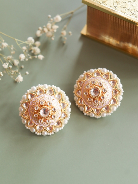 

CURIO COTTAGE Pink Contemporary Studs Earrings