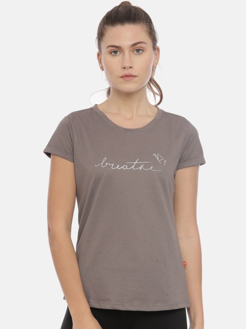 

GOLDSTROMS Women Taupe Typography Printed T-shirt