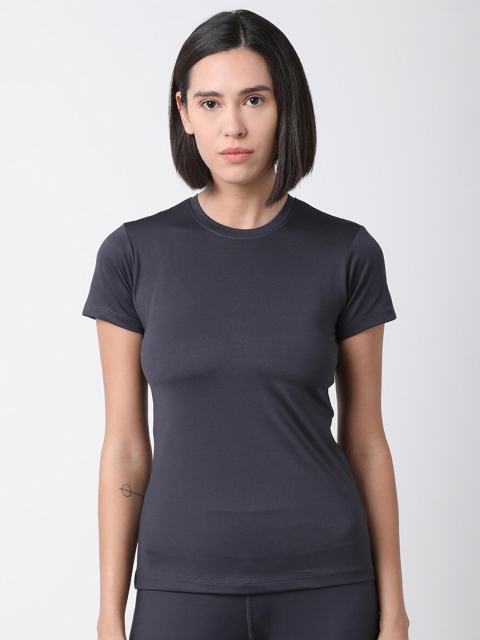 

GOLDSTROMS Women Grey Training or Gym T-shirt