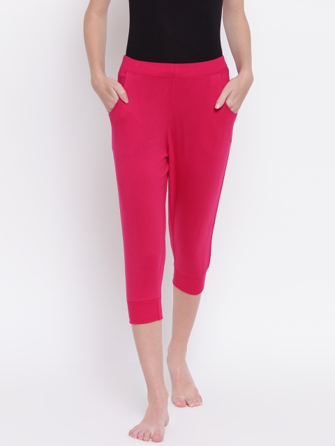 

Sweet Dreams Pink Solid Lounge Capris