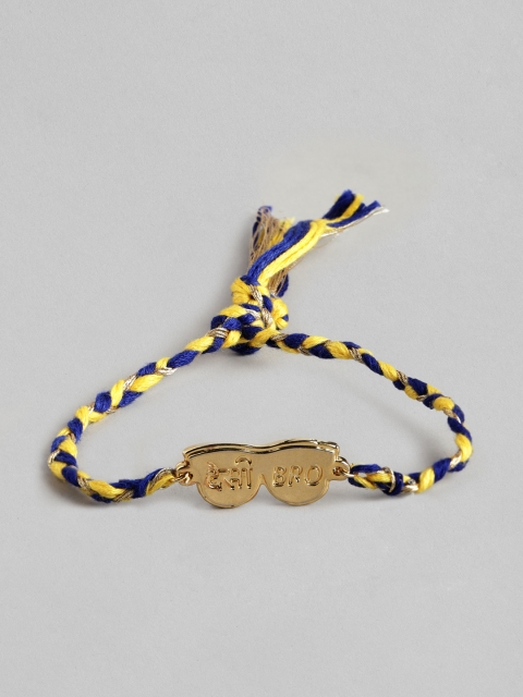 

Pipa Bella Men Glorious Gold-Plated & Yellow Desi Bro Rakhi