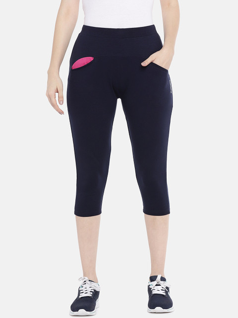

Sweet Dreams Women Navy Blue Solid Regular Fit Capris