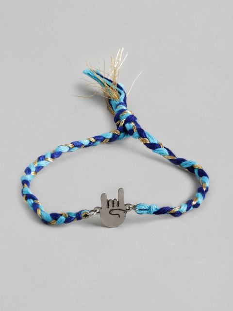 

Pipa Bella Men Blue & Silver-Toned Yo Rakhi