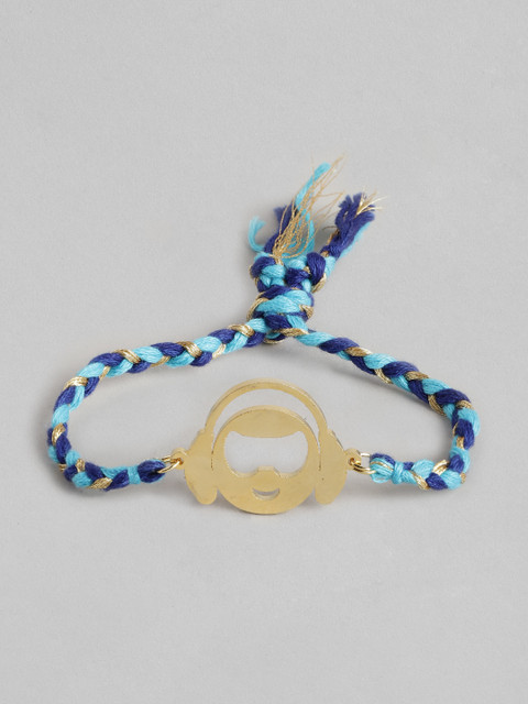 

Pipa Bella Blue & Gold Plated Bottle Opener Rakhi