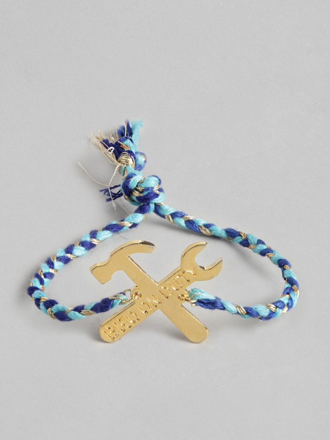 

Pipa Bella Men Blue Gold Plated Glorious Bro On Duty Rakhi