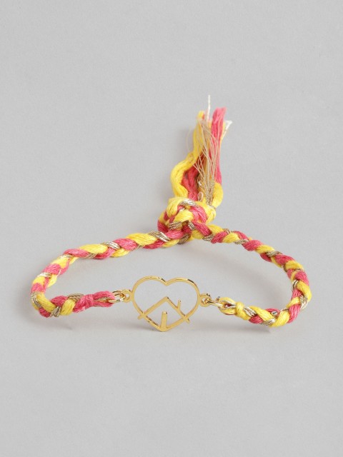 

Pipa Bella Men Red & Yellow Gold-Plated Heart Rakhi