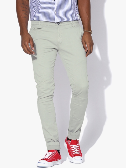 

Aeropostale Grey Slim Fit Chino Trousers